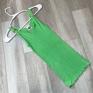 Vintage Y2K Tank jet rhinestone long womens Green (small) john eshaya neon party